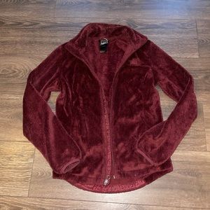 Wine full zip North Face fleece jacket!